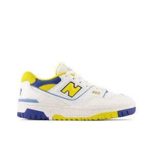 New Balance Kids Grade School 550 White Blue Yellow GSB550CG Size 4 Casual